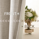 MIULEE 100% Blackout Linen Textured Curtains for Bedroom Solid Thermal Insulated Natural Grommet Room Darkening Curtains & Drapes Luxury Decor for Living Room Nursery 52 x 108 Inch (2 Panels) by TinyTreasures Baby Boutique