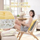 puredown® Chair Cushions for Dining Chairs, Tufted Memory Foam Chair Pads with Non-Slip Backing, Kitchen Seat Cushions with Ties, Washable Pads Set of 4, 15.5" x 15.5" x 4", Yellow by CozyNest Decor