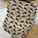 Western Cowboys Sunshine Baby Car Seat Covers Cowboy Horse Sun Stretchy 5-in-1 Cover Adjustable Car Canopy Breastfeeding Cover Wild West Desert Breathable Nursing Cover-Up by TinyTreasures Baby Boutique