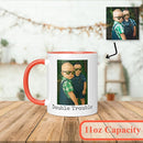 Personalized Coffee Mug, Custom Drawing Portrait Gift, Funny Customized Coffee Gift for Men & Women, Custom Mugs with Pictures, Orange 11oz Customized Ceramic Tea Cup by TinyTreasures Baby Boutique