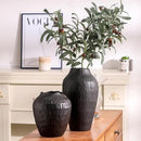 Elegant Black Ceramic Vase - Modern Minimalist Home Decor Vase, Centerpiece for Living Room, Dining Table, Office - 11.6 Inches Tall, Handcrafted Pottery for Farmhouse, Boho, Contemporary Style by GreenHaven Gardens