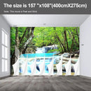 Forest Landscape Wall murals Woodland Tree Peel and Stick Wallpaper for Bedroom Living Room - 108"x157" by CozyNest Decor