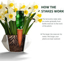 Terracotta Watering Spikes, Wine Bottle Watering Stakes, Slow Release Self Watering Planter Insert for Out | Indoor Plants, Vacation Plant Watering Devices, Automatic Plant Waterer, 4-Pack by GreenHaven Gardens