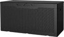 JUMMICO 100 Gallon Resin Deck Box, Waterproof Outdoor Storage Box with Lockable Lid for Garden Tools, Patio Cushions (Black) by CozyNest Decor
