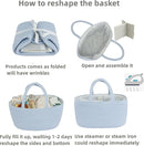 Diaper Caddy Organizer Cotton Rope Baby Basket Nursery Storage and Portable Tote Bag for Car Ideal Baby Shower Gifts and Registry Must-Have for Newborn Essentials blue by TinyTreasures Baby Boutique