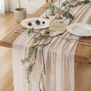 6Pcs Beige Gauze Rustic Cheesecloth Table Runner 120 Inch 10 FT for Wedding Baby Shower Bridal Shower Birthday Engagement Garden Outdoor Party Long Sheer Boho Decorations by CozyNest Decor