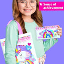 KRAFUN Decorate-a-Bag Craft Kit for Kids 5+ Years, Unicorn & Fairy Theme with Stickers & Gems, 3 DIY Customizable Bags, Step-by-Step Instructions, Creative Activity Set Girls & Boys, Educational Toy by TinyTreasures Baby Boutique
