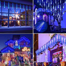 Christmas Lights Outdoors, 32 Tubes(Equivalent to 4 Sets of 8-Tubes) Meteor Shower Rain Lights - Blue lcicle Christmas Light Outdoor for Xmas Tree Wedding Party Holiday House Yard Decor, UL Plug by GreenHaven Gardens