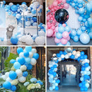 RUBFAC 129pcs Light Blue Balloons Different Sizes 18 12 10 5 Inch for Garland Arch, Sky Blue Balloons for Birthday Gender Reveal Baby Shower Party Decoration by TinyTreasures Baby Boutique