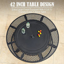 42 Inch Fire Pit with 2 Grills, Large Outdoor Firepits for Outside, Wood Burning Fireplace for Camping,Picnic,Bonfire, 3-in-1 Round Metal Table with Lid for Backyard,Patio,Party by GreenHaven Gardens