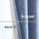 MIULEE Linen Texture Curtains for Bedroom Solid 100% Blackout Thermal Insulated Stone Blue Curtains Grommet Room Darkening Drapes Luxury Decor for Living Room Nursery 52x54 Inch (2 Panels) by TinyTreasures Baby Boutique