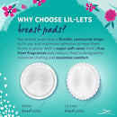 Lil-Lets Nursing Pads – 120 Individually Wrapped, Ultra-Thin, Absorbent & Fragrance-Free – Comfort & Protection for Nursing Moms Postpartum –Maximum Adhesion for Leak & Chafing Nipple Protection by TinyTreasures Baby Boutique