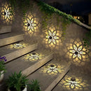 2 Pack Solar Fence Lights Metal Solar Powered Outdoor Wall Deck Step Lights Mandala Theme Waterproof Fence Light for Garden Post Patio Backyard Yard Decor, Gardening Gifts for Women Mom Grandma by CozyNest Decor