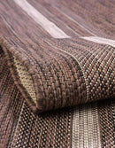 Unique Loom Outdoor Border Collection Area Rug - Soft Border (7' 10" Round Brown/Ivory) by GreenHaven Gardens