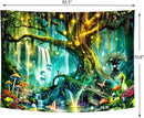Delur Magical Forest Tapestry Fantasy Tree of Life Enchanted Fairy Tale Forest Tapestry Mystical Psychedelic Nature Landscape Wall Hanging Headboard for Bedroom Living Room Home Decor (70.8" x 92.5") by CozyNest Decor