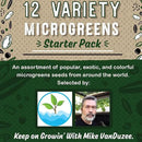 12 Variety Pack Microgreens Seeds Kit - Broccoli Seeds for Sprouting Plus Purple Radish Seeds, Beet, Sunflower Microgreens Seeds, Peas, Shiso, Cilantro, Beet, Pak Choi, Korean Shiso, Cress & More by GreenHaven Gardens