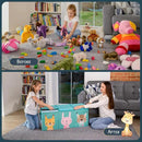 Extra Large Toy Storage Organizer with Lid - Sturdy, Collapsible Toy Chest Storage Box with Cute Design - Toys Bin with Dividers for Kids, Boys, Girls, Nursery, Bedroom, Play room 37"x16"x14" by CozyNest Decor