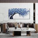 Large Wall Art for Living Room Bedroom Home Office Blue Tree of Life Wall Art Floral Picture Framed Wall Decor Modern Canvas Prints 24x48 In by CozyNest Decor