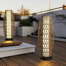 Large Patio Solar Powered Lantern for Garden Outdoor Decorative Floor Lamp Water-Resistant Wicker Lights for Deck Backyard by CozyNest Decor