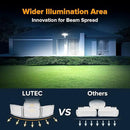 LUTEC 80W 9000LM LED Security Lights Motion Sensor Outdoor Lights, 4 Head LED Flood Light Outdoor 5000K Daylight, IP65 Waterproof, Motion Detected Light for Outside, Garage, Yard - 2 Pack (White) by GreenHaven Gardens