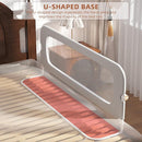 Bed Rail for Toddlers, Baby Bed Rail Guard for Kids, Toddler Bed Rails with Reinforced Anchor Fit, Height Adjustable & Foldable Bed Rail Guard for Twin, Full, Queen & King Beds (Grey, 59IN) by TinyTreasures Baby Boutique
