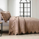 MarCielo 3-Piece 100% Cotton Oversized Bedspread Lightweight Quilt Coverlet Embroidery Farmhouse Bedding Set (TK Pale Taupe Camel, Oversized King (118"x106")) by CozyNest Decor