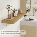 48 inch Floating Shelves for Wall Large Wall Mounted Shelves with Invisible Brackets, Oak Long Shelves for Bathroom, Living Room, Kitchen, Office, 48x9.1 inch deep Set of 2 by CozyNest Decor