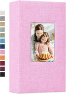 Vienrose Linen Photo Album 300 Pockets for 4x6 Photos Fabric Cover Photo Books Slip-in Picture Albums Wedding Baby Pink by TinyTreasures Baby Boutique
