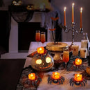 6 Pack Halloween Flameless Candles Battery Operated LED Spider Tealight Candles for Halloween Home Decorations, Light Up Halloween Decorations Indoor for Table Party Office Fireplace Halloween Gifts by CozyNest Decor