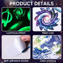 Glow in The Dark Stars and Planets for Ceiling, Robmoda Glow Solar System Wall Stickers, Space Wall Decals for Kids Boys Room (Green) by TinyTreasures Baby Boutique