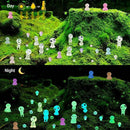 BEZALEL Glow in the Dark Tree Spirits, 49 Pcs Luminous Elves Tree Ghosts Figurines Kit, Mini Glow Fairy Garden Accessories Outdoor with Mini Mushrooms for Garden Bonsai Succulent Terrarium Decorations by GreenHaven Gardens