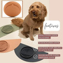 The Slowdown Bowl Silicone Slow Feeder for Dogs & Puppies, Slow Eating, Modern Lick Mat Design, Reduces Gulping, Fits 2 Cups 7.5” Across x 1.5” Tall, Mealtime Challenge, Medium-Sage by CozyNest Decor
