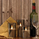 LED Flickering Candles with Remote Timer,Glass Flamless Pillar Candles Real Wax with 3D Wick Realistic,Warmth Decoration for Wedding Home Festival (Grey) by GreenHaven Gardens
