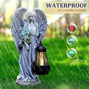 Solar Angel Outdoor Garden Decor Statues – 13.2 inches Solar Outdoor Sculptures for Outside Yard Art Patio Balcony Front Lawn Ornaments Gifts for Mom Grandma Women by CozyNest Decor