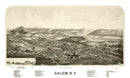 Vintage Map of Salem, New York 1889