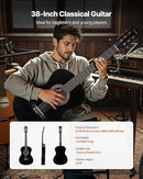 VEVOR Acoustic Guitar, Classical Guitar Starter Kit for Beginners, with Nylon Strings, Basswood Guitar, for Kids Adults Girls Boys Students by TinyTreasures Baby Boutique