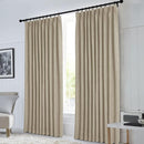 Macochico Light Khaki 100% Blackout Linen Curtains 96 Inches Long Pinch Pleated Curtains for Bedroom Living Room Nursery Farmhouse Insulated Sound Reducing Drapery with Tieback 84”Wx96”L 1 Panel by CozyNest Decor
