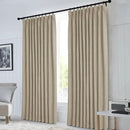 Macochico Pinch Pleated Blackout Curtains 102 Inches Long 100% Light Blocking Light Khaki Linen Drapes for Bedroom Living Room Farmhouse Shabby Chic Burlap Curtains with Tieback 72”Wx102”L 1 Panel by CozyNest Decor