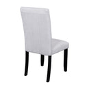 5-Piece Round Dining Table set, 43-Inch Modern Dining Table and 4 Upholstered Chairs for Dining Room, Kitchen Room, Living Room, Easy Assembly