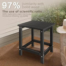 Adirondack Side Table Outdoor, HDPE Small Outdoor Table for Patio,Outside End Table for Porch, Deck, Pool, Weather Resistant/Easy Maintenance/Indoor or Outdoor Use, Back by GreenHaven Gardens