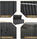 Deck Box, 120 Gallon Outdoor Storage Box Lockable Patio Waterproof for Furniture, Garden Tools, Sports Equipment and Pool Supplies, Waterproof, Resin, Lockable by CozyNest Decor