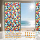 Window Privacy Film Stained Glass Decorative Static Clings Frosted Window Tint for Home Room Decor Bathroom Door Car Stickers with Glittering Effect, Removable(Tulip) by CozyNest Decor
