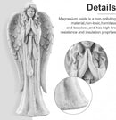 TOETOL Outdoor Garden Statues Praying Angel Statue 31.1" Grave Decorations Magnesium Oxide Stone Grey Yard Patio Deck Home Entryway Hallway Sculpture by GreenHaven Gardens