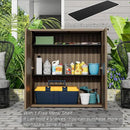 HOMSPARK Indoor/Outdoor Storage Cabinet with Doors and Shelf, 34”x16”x36” HDPE Plastic Storage Box for Bedroom, Bathroom, Living Room, Balcony, Multi-Purpose for Toys, Kitchen Tools, Coffee by GreenHaven Gardens
