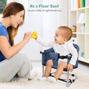 Booster Seat for Dining Table: Portable Toddler Booster Chair with Safety Buckle and Height Adjustable, Foldable Baby Feeding Chair, Kids High Chair Booster Seat for Kitchen Home Travel - Navy Blue by TinyTreasures Baby Boutique