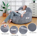 Giant Bean Bag Chair, Oversized Bean Bag Chairs for Adults and Kids, Gaming Chair Stuffed Memory Foam | Storage | Non-Slip, Removable Bean Bag Sofa Comfy Chair for Bedroom, Livingroom by CozyNest Decor