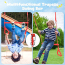 Hapfan 65 ft Ninja Warrior Obstacle Course for Kids with Swing, Ninja Rope Course with 11 Obstacles for Backyard Outside, Tree Slackline Jungle Gym Outdoor by TinyTreasures Baby Boutique