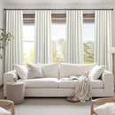 100% Blackout Elegant Curtains 95 Inch Length 2 Panel Set for Living Room Sunroom Back Tab Thermal Insulated Custom Curtains for Windows Boho Farmhouse Drapes 95 Inch Long Office Ivory Cream Off White by CozyNest Decor