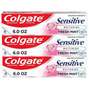 Colgate Whitening Toothpaste for Sensitive Teeth, Enamel Repair and Cavity Protection, Fresh Mint Gel, 6 Oz (Pack of 3) by CozyNest Decor