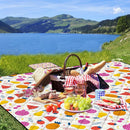 Poedist Extra Large Picnic Blanket Waterproof,80"x 80"Foldable Machine Washable Beach Blanket,Outdoor Blanket for 6-8 Adults,Suitable for Indoor Crawling,Park Beach,Camping,Hiking,Family Travel(Fruit by TinyTreasures Baby Boutique